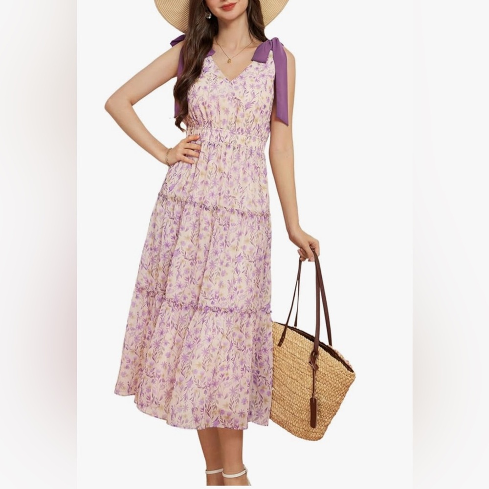 Floral Purple Maxi Dress
